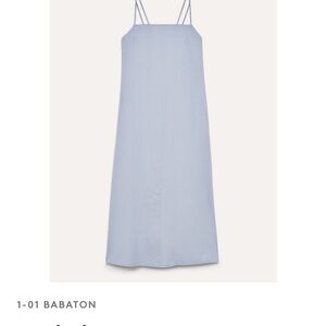 Babaton Powder Blue Double-Strap Midi Slip Dress-Marjorie Dress